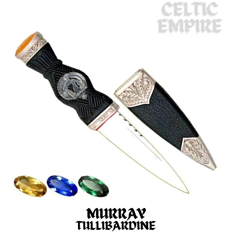 Murray (Tullibardine) Family Clan Crest Sgian Dubh, Scottish Knife