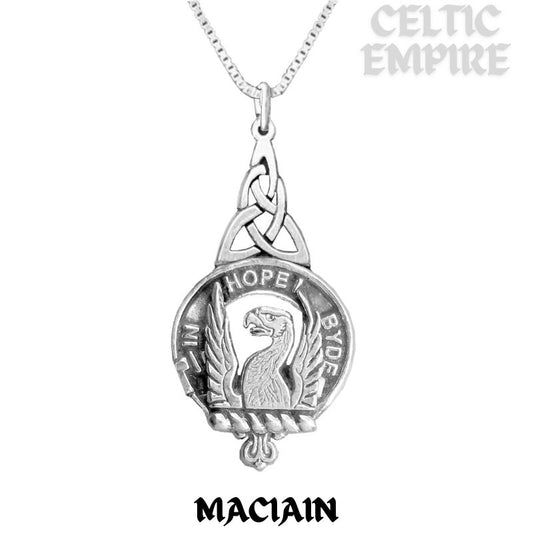MacIain Family Clan Crest Interlace Drop Pendant