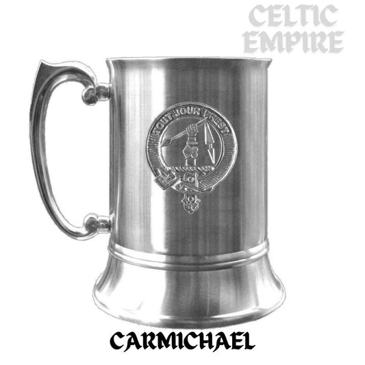 Carmichael Scottish Family Clan Crest Badge Tankard