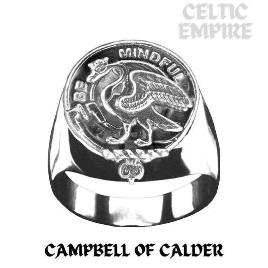Campbell (Calder) Scottish Family Clan Crest Ring  ~  Sterling Silver and Karat Gold