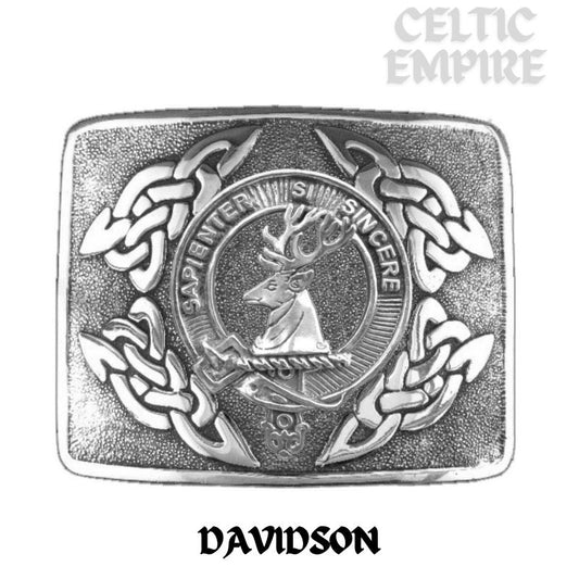Davidson Family Clan Crest Interlace Kilt Belt Buckle