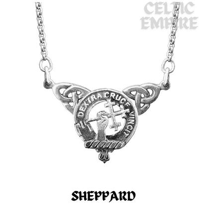 Sheppard Family Clan Crest Double Drop Pendant
