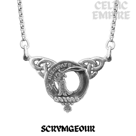 Scrymgeour Family Clan Crest Double Drop Pendant