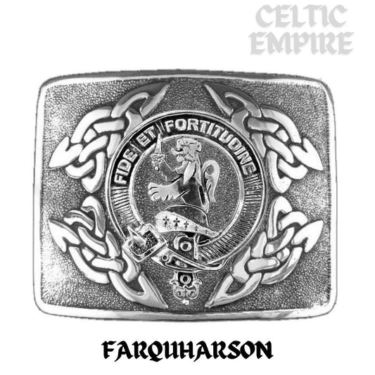 Farquharson Family Clan Crest Interlace Kilt Belt Buckle