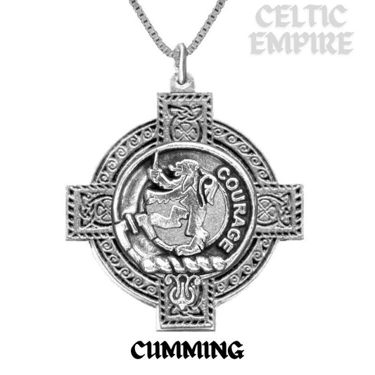 Cumming Family Clan Crest Celtic Cross Pendant Scottish