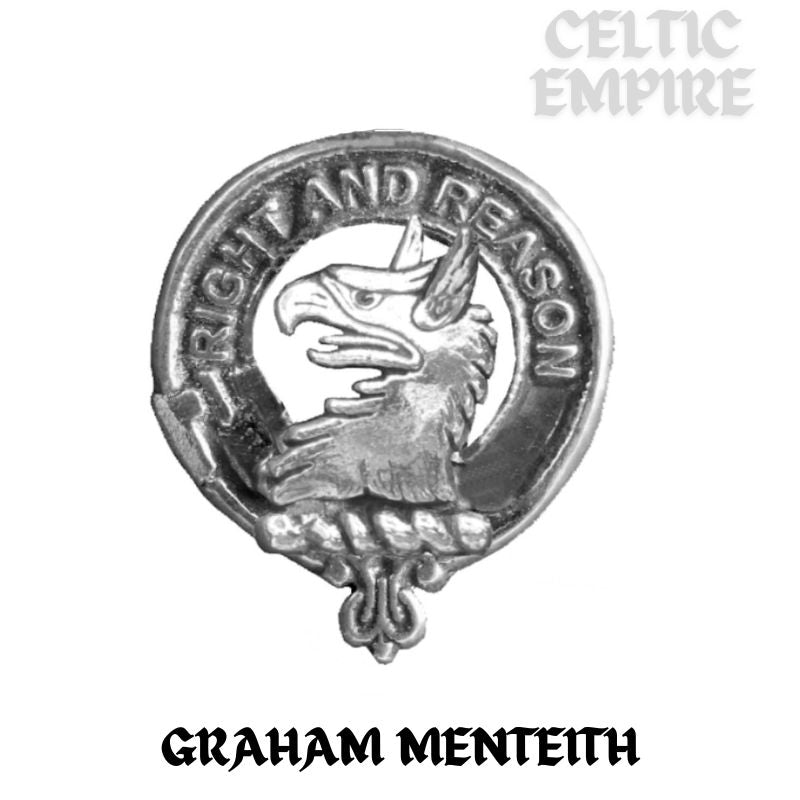Graham (Menteith) Family Clan Crest Iona Bar Brooch - Sterling Silver
