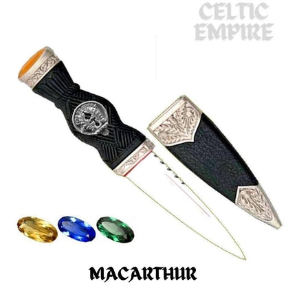 MacArthur Family Clan Crest Sgian Dubh, Scottish Knife