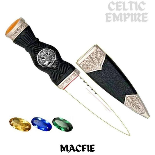 MacFie Family Clan Crest Sgian Dubh, Scottish Knife