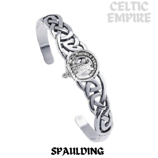 Spaulding Family Clan Crest Celtic Cuff Bracelet