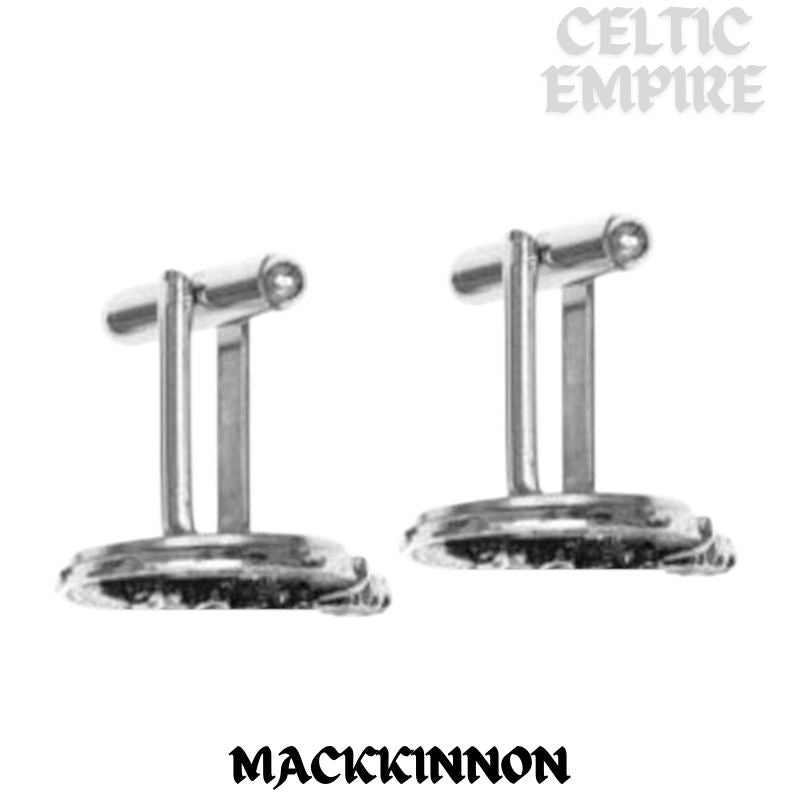 MacKinnon Family Clan Crest Scottish Cufflinks; Pewter, Sterling Silver and Karat Gold