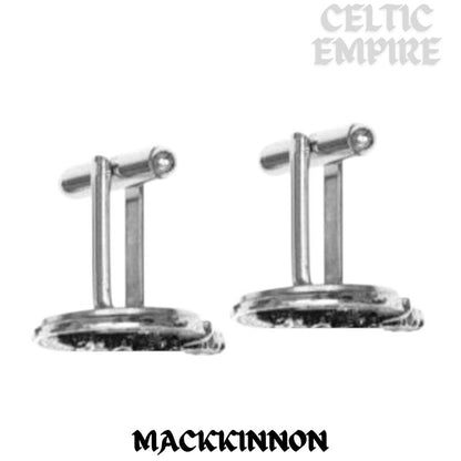MacKinnon Family Clan Crest Scottish Cufflinks; Pewter, Sterling Silver and Karat Gold