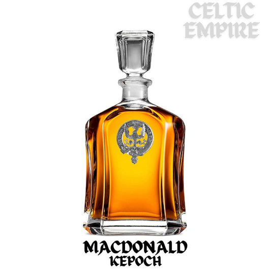 MacDonald (Keppoch) Family Clan Crest Badge Skye Decanter