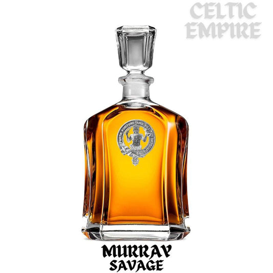 Murray (Savage) Family Clan Crest Badge Whiskey Decanter