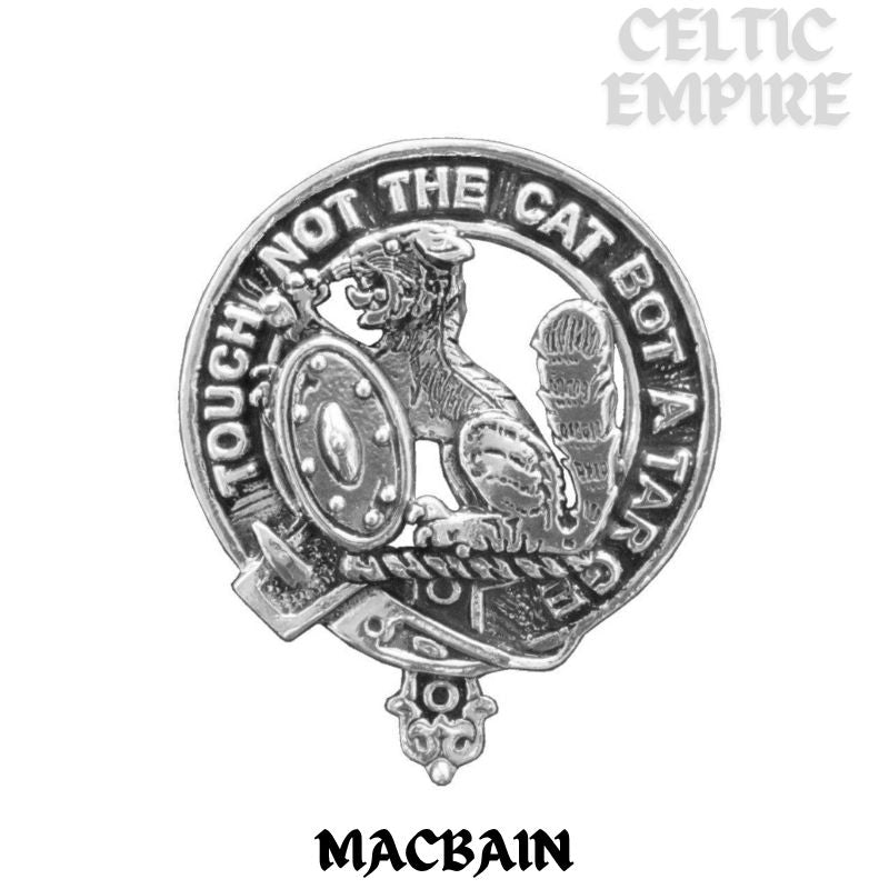 MacBain Family Clan Badge Scottish Plaid Brooch