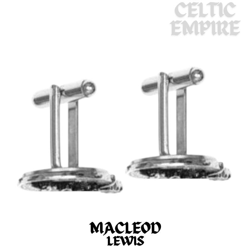 MacLeod (Lewis) Family Clan Crest Scottish Cufflinks; Pewter, Sterling Silver and Karat Gold