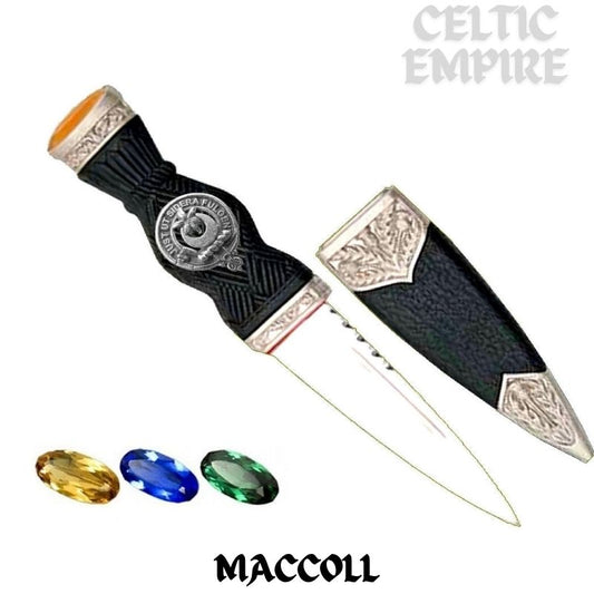 MacColl Family Clan Crest Sgian Dubh, Scottish Knife