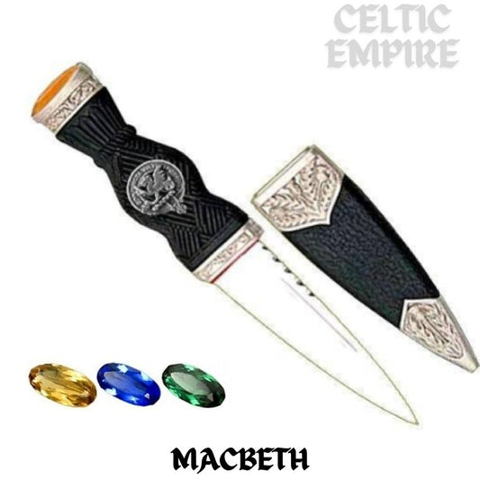 MacBeth Family Clan Crest Sgian Dubh, Scottish Knife