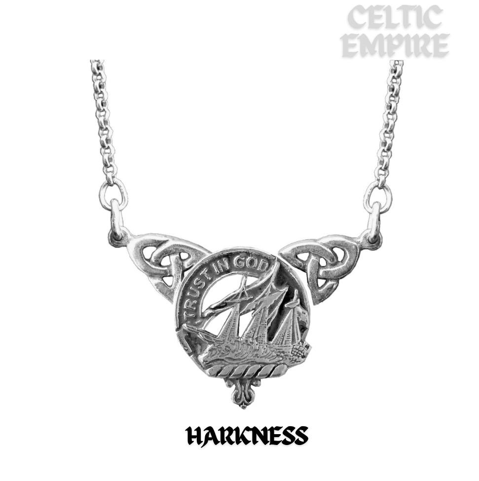 Harkness Family Clan Crest Double Drop Pendant