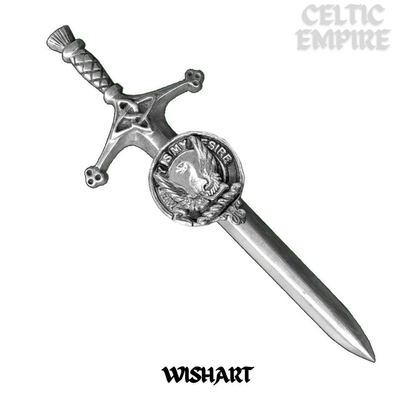 Wishart Family Clan Crest Kilt Pin, Scottish Pin