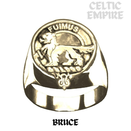 Bruce Scottish Family Clan Crest Gold Ring - All Clans