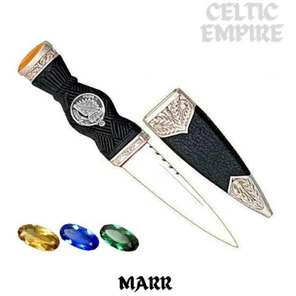 Marr Family Clan Crest Sgian Dubh, Scottish Knife