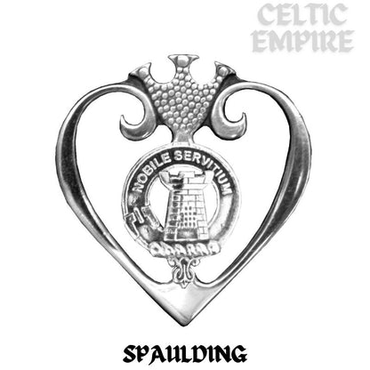 Spaulding Family Clan Crest Luckenbooth Brooch or Pendant
