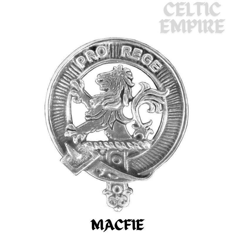 MacFie Scottish Family Clan Badge Sporran, Leather