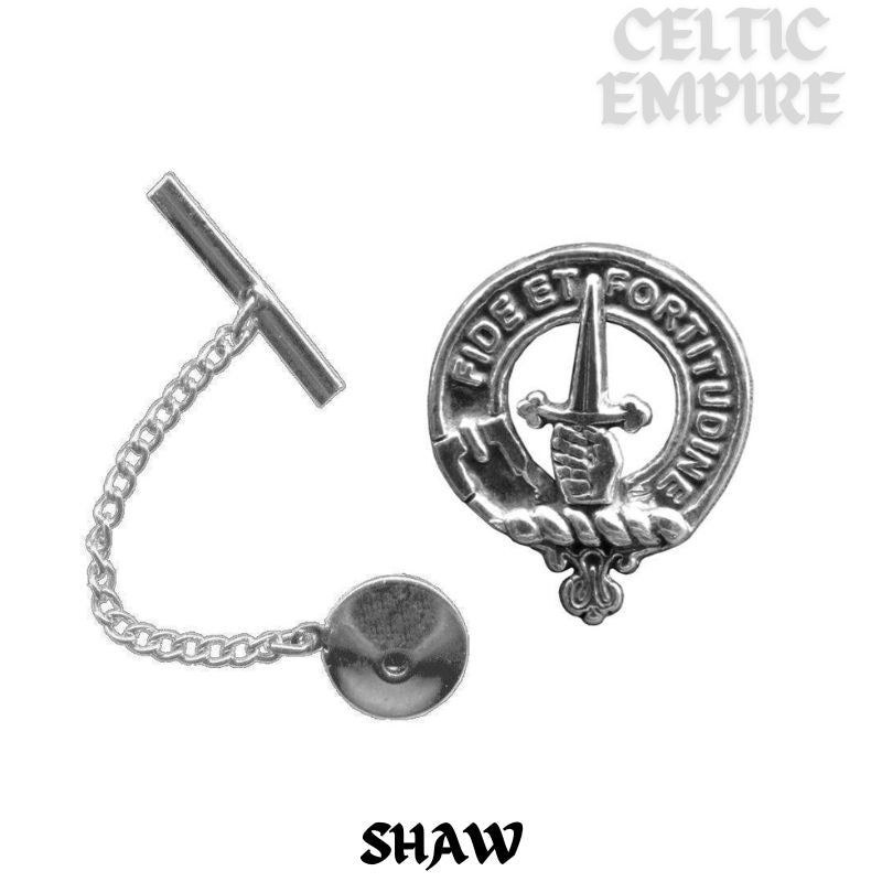 Shaw Family Clan Crest Scottish Tie Tack/ Lapel Pin