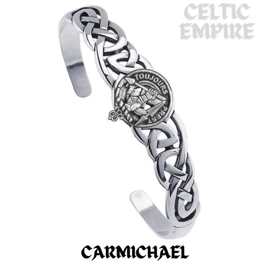 Carmichael Family Clan Crest Celtic Cuff Bracelet