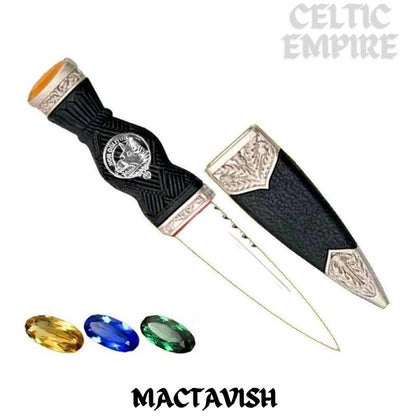 MacTavish Family Clan Crest Sgian Dubh, Scottish Knife