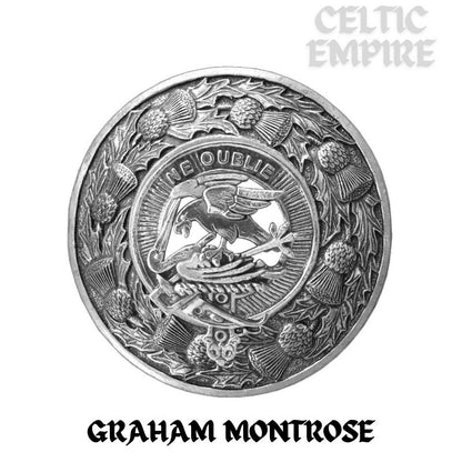 Graham (Montrose) Family Clan Badge Scottish Plaid Brooch