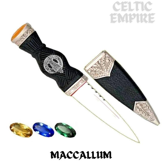 MacCallum Family Clan Crest Sgian Dubh, Scottish Knife