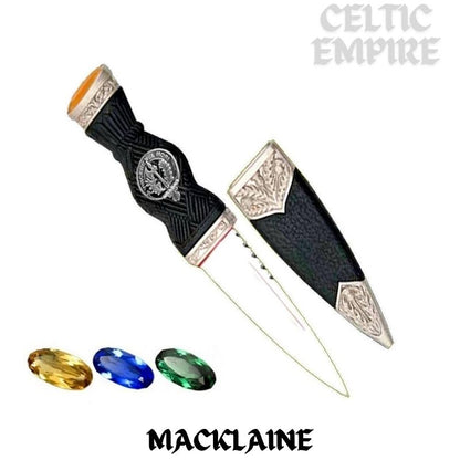MacLaine Family Clan Crest Sgian Dubh, Scottish Knife