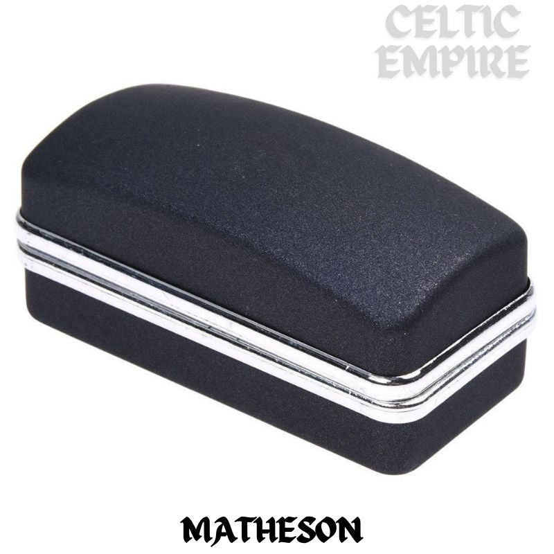 Matheson Family Clan Crest Scottish Cufflinks; Pewter, Sterling Silver and Karat Gold