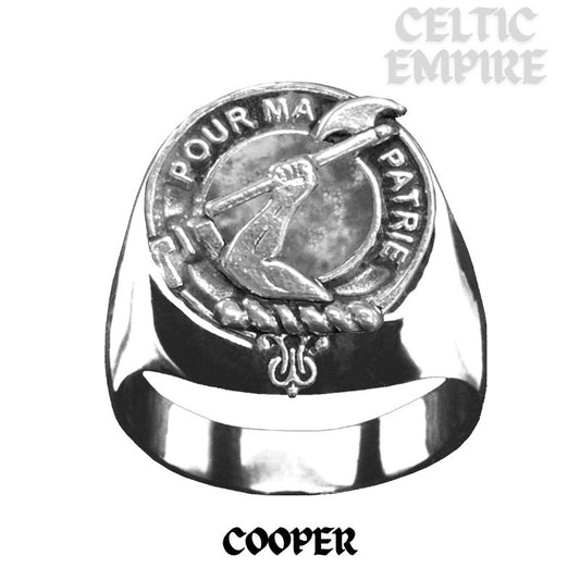 Cooper Scottish Family Clan Crest Ring  ~  Sterling Silver and Karat Gold