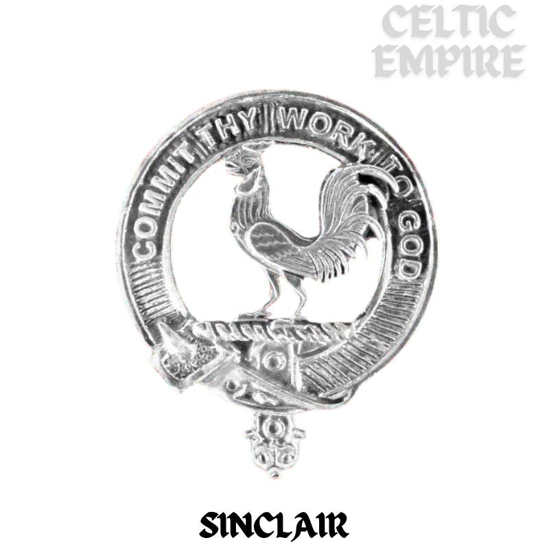 Sinclair Family Clan Crest Badge Glass Beer Mug