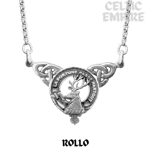 Rollo Clan Crest Double Drop Pendant
