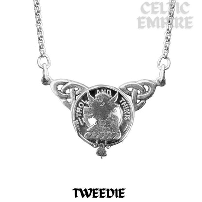 Tweedie Family Clan Crest Double Drop Pendant