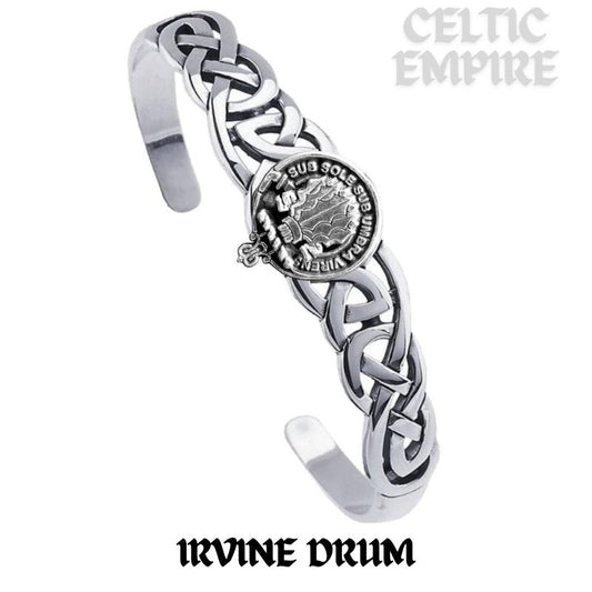 Irvine (Drum) Family Clan Crest Celtic Cuff Bracelet