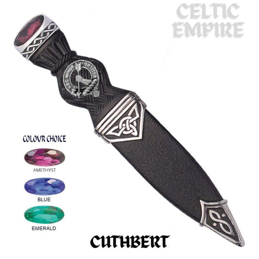 Cuthbert Interlace Family Clan Crest Sgian Dubh, Scottish Knife