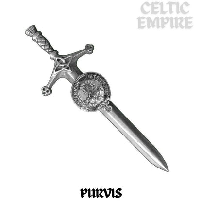 Purves Clan Crest Kilt Pin, Scottish Pin