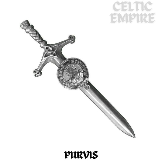 Purves Clan Crest Kilt Pin, Scottish Pin
