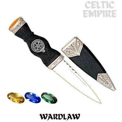 Wardlaw Family Clan Crest Sgian Dubh, Scottish Knife