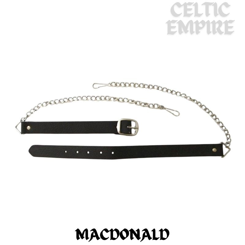 MacDonald (Donald) Scottish Family Clan Badge Sporran, Leather
