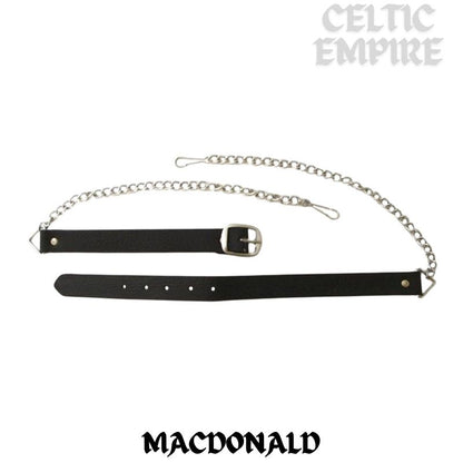 MacDonald (Donald) Scottish Family Clan Badge Sporran, Leather