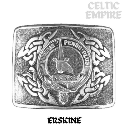 Erskine Family Clan Crest Interlace Kilt Belt Buckle