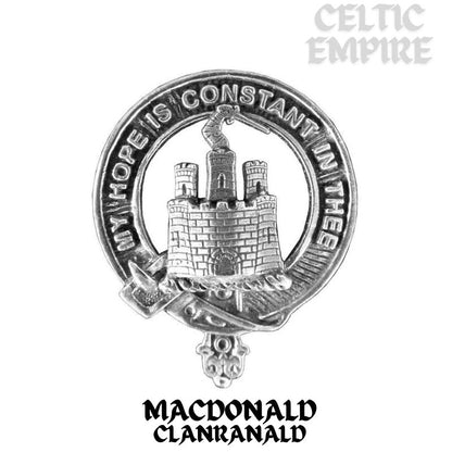 MacDonald (Family Clanranald) Scottish Family Clan Badge Sporran, Leather