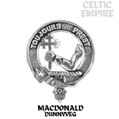 MacDonald Dunneveg Family Clan Crest Regular Buckle
