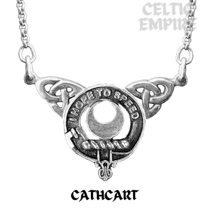 Cathcart Family Clan Crest Double Drop Pendant