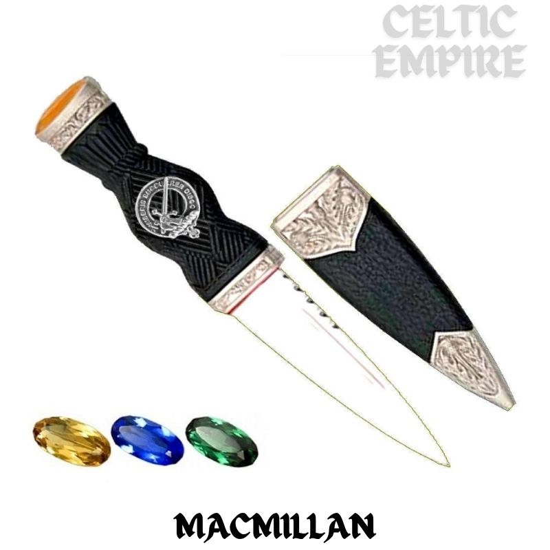 MacMillan Family Clan Crest Sgian Dubh, Scottish Knife